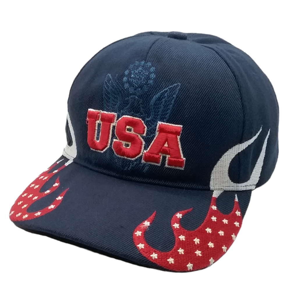 Golden Lion USA Cap Hat Adult Patriotic Strap Back Embroidered